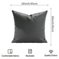 thumbnail image 2 of Woven Leather Throw Pillows - Modern Halloween Fall Farmhouse decor Pillowcase Sofa pillows - Dark grey, 2 of 5