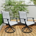 thumbnail image 2 of Patio Swivel Chairs Set of 2,Outdoor Dining Chairs with All Weather Breathable Textilene Fabric,Outdoor Swivel Chairs with High Back for Lawn Garden Backyard Deck,Black+ Gray, 2 of 7