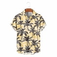 thumbnail image 5 of Titcea Hawaiian Shirts Men Short Sleeve Lapel Stylish Palm Tree Print Shirt Loose Comfort Summer Beach Vacation Tops, M-3XL, 5 of 7