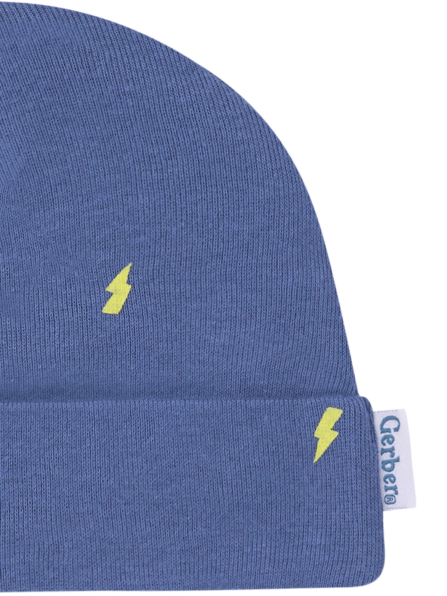 Gerber Baby Boy Cotton Caps, 2-Pack, Sizes Newborn - 0/6 Months