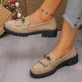 thumbnail image 4 of Xucatan Women's Vintage Fringe Loafers, Round Toe Tassel Slip On Flats with Beaded Strap Detail, Chunky Sole Comfortable Shoes, Versatile British Casual Style Gift, 4 of 9
