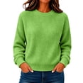 thumbnail image 4 of Harpily Women's Sweaters Solid color Crew Neck Long Sleeve Shirts Basic Style Lightweight Soft Fall Outfits for Women Knit Pullover Tops, 4 of 4