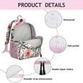 thumbnail image 4 of Floral Pattern Backpack Backpack for School,Cute School Bag,Schoolbag with Adjustable Shoulder Straps & Padded Back,13.8"x11.4"x6", 4 of 6