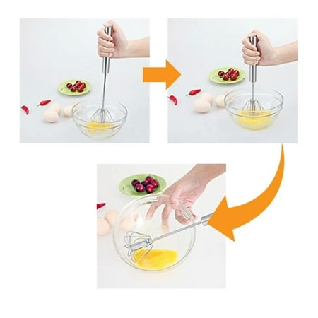 Egg Beater Whisk,Stainless Steel Hand Push Milk Frother Whisk, Hand Mixer,  Egg Frother, Hand Blender 