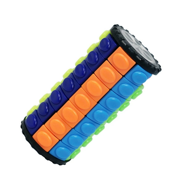 3D Puzzle Cube Puzzle Tower Cylinder Rotate and Slide Logic Cube Puzzle Restless Hand Toy Decompression Toy DIY Cylinder Puzzle Type3