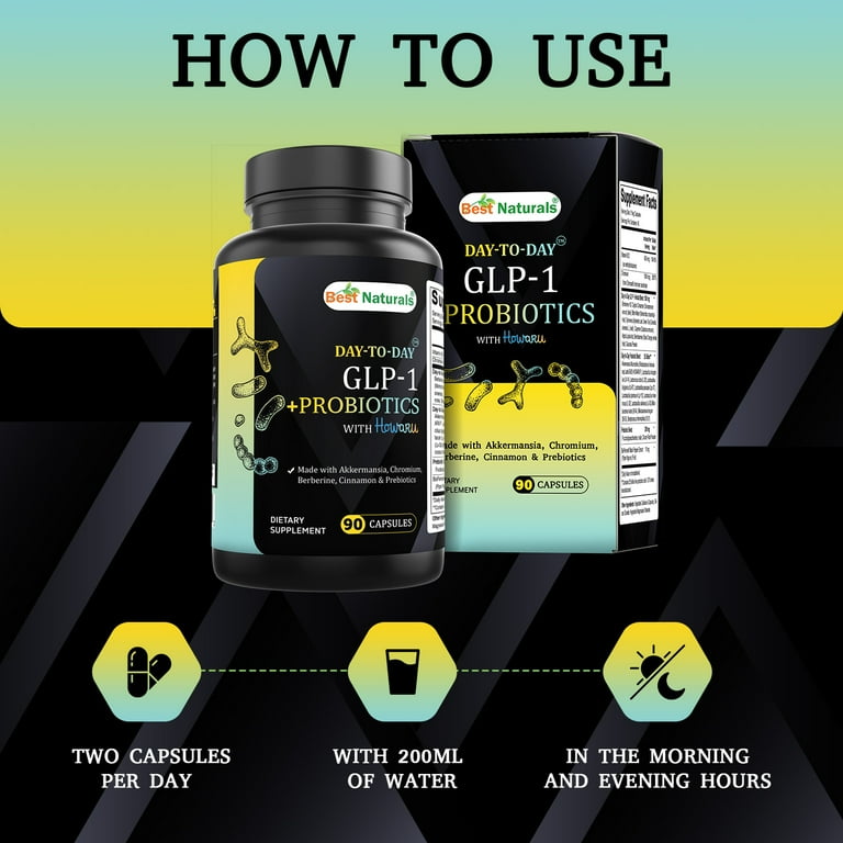 best deals on glp 1 Best Naturals Day-to-Day GLP-1 + Probiotics Supplements 90 Veg Capsules