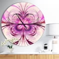 thumbnail image 2 of DesignArt Horloge Murale Grande Motif Fleur Fractale Violette, 2 of 2
