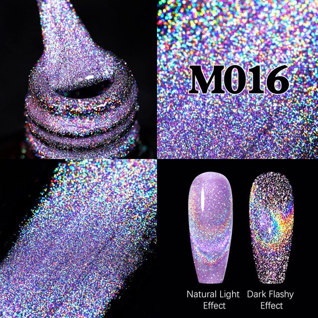Azúcar UR, esmalte de uñas de Gel fluorescente reflectante, amarillo neón, rosa, rojo, purpurina, semipermanente, barnices de uñas LED UV Tan Jianjun unisex