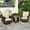 Beige, variant on Summit Living 3-Piece Outdoor Swivel Glider Chairs Set with Coffee Table, Wicker Patio Club Lounge Chairs With Backrests & Cushions, Beige