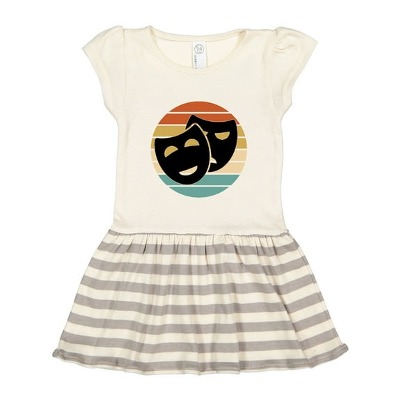 Inktastic Theater Masks Acting Retro Sunset Gift Toddler Girl Dress