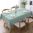 thumbnail image 2 of YFYANG Rectangular Polyester Table Cloth Green Line Texture Table Cover for Indoor Outdoor Kitchen Restaurant Table Decoration Tablecloths，54" X 72", 2 of 9
