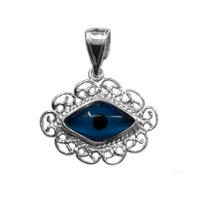 Pendentif Il Maléfique Style Filigrane en Argent Sterling, 16 Pouces