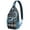 Nordic Boho Sl, variant on Lightweight Nautical Abstract Ocean and Sea Life Design Sling Backpack Durable Multipurpose Crossbody Bag Perfect for Tropical Travel and Outdoor Activities