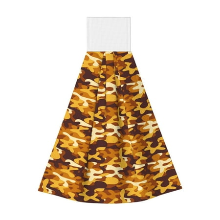

Ocsxa Desert Camouflage for Hand Towels Hand Wipes with Velcro Soft and Fast Absorbent Hanging Towels Reusable Cleaning Cloth for Kitchen/Bathroom/Laundryroom 14x18In