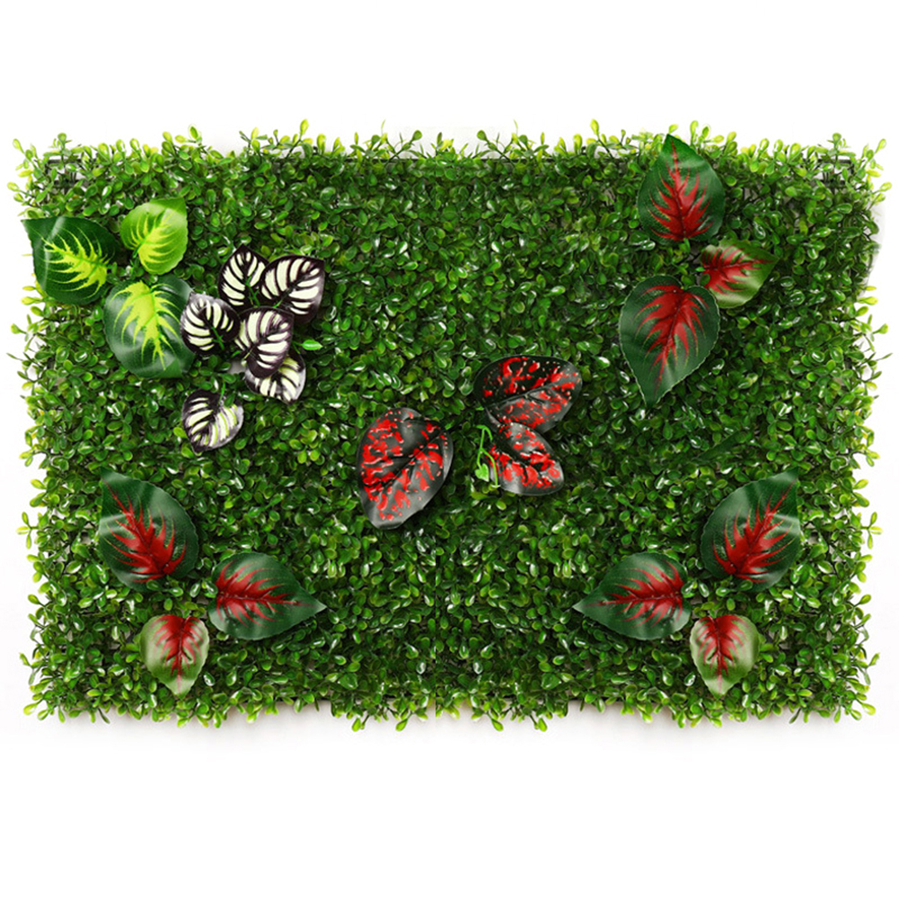 40*60CM Artificial Plant Hedge with with Flowers Privacy Fence Screen