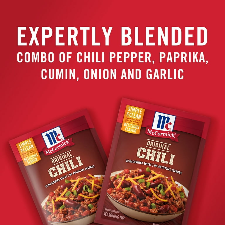 McCormick Chili Seasoning Mix, 1.25 oz Envelope