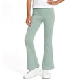thumbnail image 2 of Mnyotv Girls Flare Leggings High Waisted Active Yoga Pants Casual Kids Bell Bottoms Pant Size 11-12 Years, 2 of 5