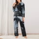 thumbnail image 2 of Balery Valley Gray Dragon Conjunto de Pijama con Estampado para Mujer, Conjunto de Dos Piezas con Manga Larga, Ropa de Dormir Suave con Bolsillos, Pijamas Cómodos-Medium, 2 of 7