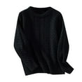 thumbnail image 2 of Oversized Sweaters for Women Loose Comfortable Crew Neck Sweaters Ripple Pattern Solid Color Fall Winter Business Casual Outfits Pullover Tops, 2 of 4