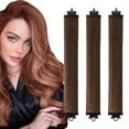 thumbnail image 2 of Overnight Heatless Hair Curler Blowout Rods Jumbo, Heatless Curls Satin Jumbo Flexi Rods to Sleep in,Soft Heatless Rod for All Hair Types (Brown, Pack of 3), 2 of 4
