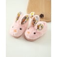 thumbnail image 3 of Baby Slippers Toddler Girls Winter Slippers Cute Rabbits Warm House Slippers Bedroom Indoor Shoes Size 1T-4T Pink, 3 of 8