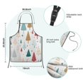 thumbnail image 7 of White Christmas Tree Pattern Kids Aprons for Girls and Boys,Adjustable Neck Strap Toddler Aprons for Kids Cooking Baking, 7 of 7