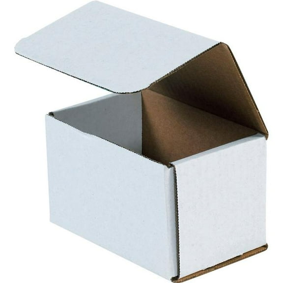Global Industrial B40199 Corrugated Mailers, White - 5.5 x 3.5 x 3.5 in. - Pack of 50