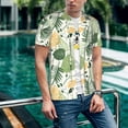 thumbnail image 6 of KLL Hawaiian Style for Men's Baseball Shirts,Short Sleeve Casual Shirts Button Down Shirt for Men Beach Summer Wedding Shirt-4X-Large, 6 of 7