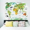 thumbnail image 4 of 1pc Animal World Map Wall Art Stickers Nursery Kids Decor Removable Vinyl Decal Gift 60*90cm, 4 of 5