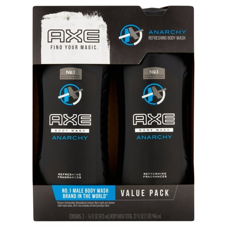 AXE Body Wash for Men Anarchy 16 oz, Twin Pack (Best Infant Body Wash)