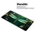 thumbnail image 4 of Decorative Stainless Steel License Plate Frame – Unique and Rust-Free Car Tag-dragonfly_made_of_green_and_gold_with_gemstones_hanging, 4 of 7