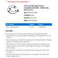 thumbnail image 2 of Front Left ABS Speed Sensor - Compatible with 2006 - 2008 Honda Pilot 3.5L V6 2007, 2 of 2
