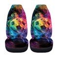thumbnail image 5 of POLERO Non-Slip Car Seat Covers for Most Cars, Comfort Decorative Car Front Seat Cover Polyester Set of 2, Colorful Soccer, 5 of 13