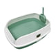 thumbnail image 4 of Caja de arena para gatos de cara alta, colcha para mascotas, orinal portátil para conejos, baño profundo con cuchara, bandeja de arena para mascotas, , VERDE, 4 of 8