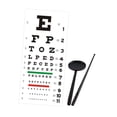 thumbnail image 4 of Tabla de pared para examen optométrico (22,05" x 10,24"), decorativa de PVC, con oclusor y puntero, ideal para escuelas, oficinas, hospitales y estudiantes. Oclusor de ojo negro, 4 of 9