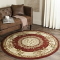 thumbnail image 2 of SAFAVIEH Lyndhurst Regina Floral Area Rug, Red/Ivory, 5'3" x 5'3" Round, 2 of 7