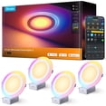 thumbnail image 1 of Iluminación empotrada inteligente Govee, LED RGBIC de 15 cm, 2700K-6500K, paquete de 4 unidades, 1 of 9