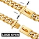 thumbnail image 3 of Collar dorado para perro, collar de cadena con hebilla resistente, collar de cadena de eslabones cubanos para perros grandes, collar de eslabones cubanos brillantes con cierre de circonita., 3 of 5