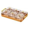 thumbnail image 1 of Rongfmy Compartment Serving Tray with Lid Appetizer Dessert Tray for Holiday Desktop 6 Compartments, 1 of 9