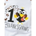 thumbnail image 4 of xiaxaixu Babies Thanksgiving Day Romper, Printed Pattern Hooded One-piece, 4 of 9
