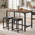 thumbnail image 2 of Giantex 3 Pieces Dining Table Set, Modern Bar Table Set w/2 Bar Stools, Counter Height Table Set for Living Room Restaurant, 2 of 5