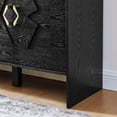 thumbnail image 6 of Jopath 60" Mid Century Modern Sideboard Buffet Cabinet with Storage, TV Media Console with Geometric Pattern & Adjustable Shelves for Kitchen Dining Living Room Entryway Hallway Black, 6 of 9