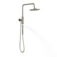 thumbnail image 4 of Aquarius 8-in Rain Showerhead Shower System with Pivoting Shower Arm and Magnetic Handshower Holder Brushed Nickel, 4 of 5