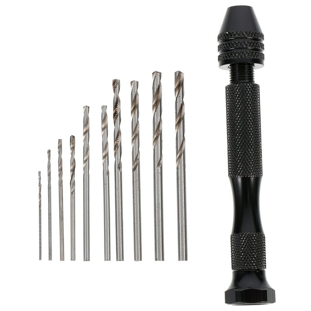 1 set Pin Vise Taladro Mano Micro Mini Brocas Drill Bits Precision Hand Drill Bits