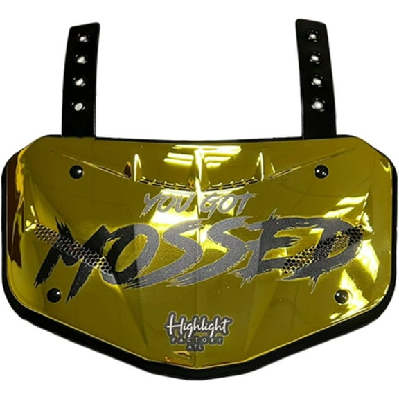 G.O.A.T You Got Mossed Football Back Plate - Lower Back Protection for Shoulder Pads - Back Bone Protector Shield Backplate for Adult