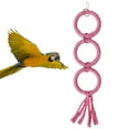 thumbnail image 1 of Parrot Swing Cotton Rope Round Decorative Bird Circle Swing Parrot Ring Perch, 1 of 6
