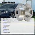 thumbnail image 3 of AutoShack Front Brake Rotors for Ford & Mazda, Fusion 2006-2012 6 2006-2013, AWD FWD L4 2.3L 2.5L V6 3.0L 3.5L 3.7L - Silver Zinc Coated Drilled & Slotted - SilverShield Pro - 11.77" (299 mm), 5-Lug, 3 of 5