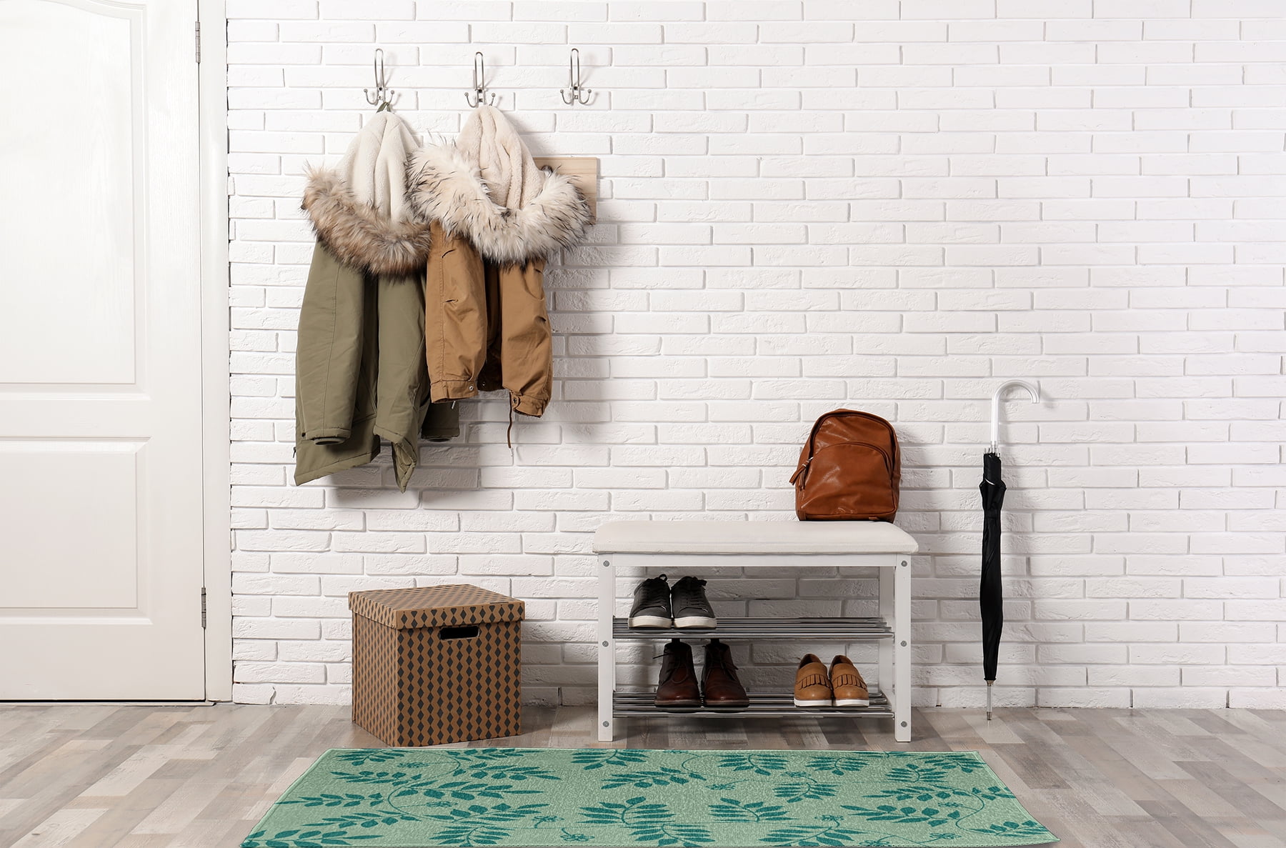 Simply Daisy 3' x 5' Jade Fern Fronds Rug