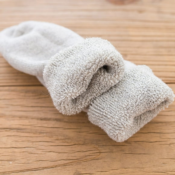 Bunenne Crew Socks Fuzzy Socks for Women Ankle Socks Heavy Wool Socks Medium Tube Socks Thick Warm Hoop Socks Stockings and Towel Socks Warm Socks for Women Winter Thick Socks Women Gray One Size