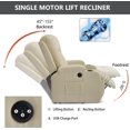 thumbnail image 5 of Power Lift Recliner Chair with Heat and Massage, Lift Chairs for Standing Assistance, 2 Cup Holders, 4 Pockets, USB Charge Port, Breathable Leather, 5 of 6